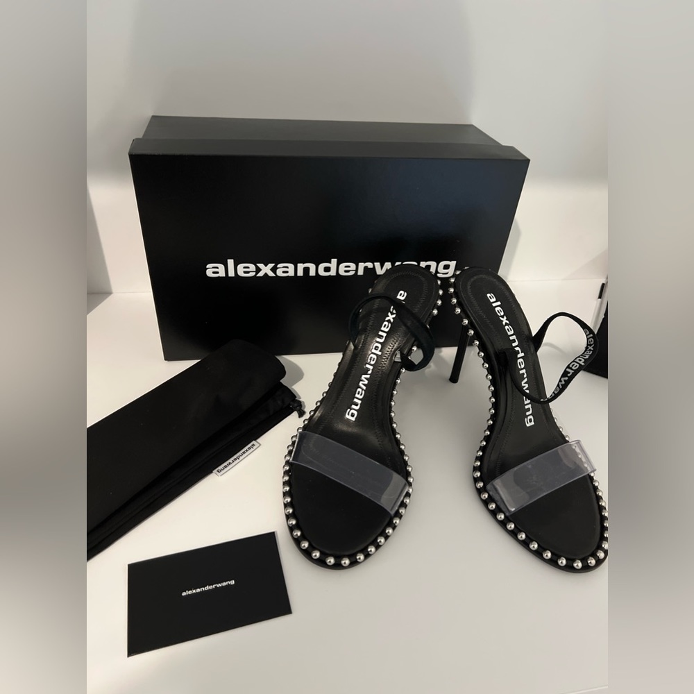 ALEXANDER WANG NOVA HEELS SIZE 38.5 - Picture 1 of 4